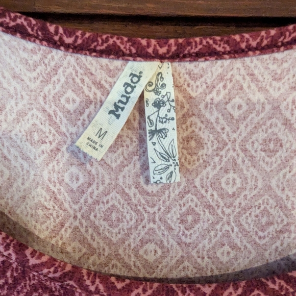 Mudd Red Bodycon Dress Scoop Neck 3/4 Sleeve - Picture 2 of 8